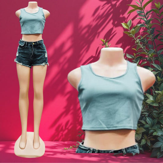 CRM Creme â Womenâs Crop Top Tshirt
