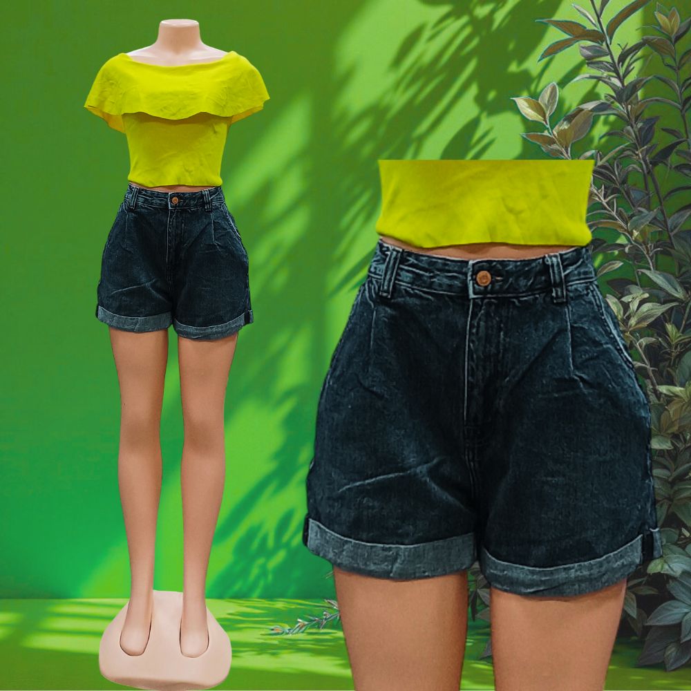 Supercreme Ladies High Waist Sexy Short (All Denim)