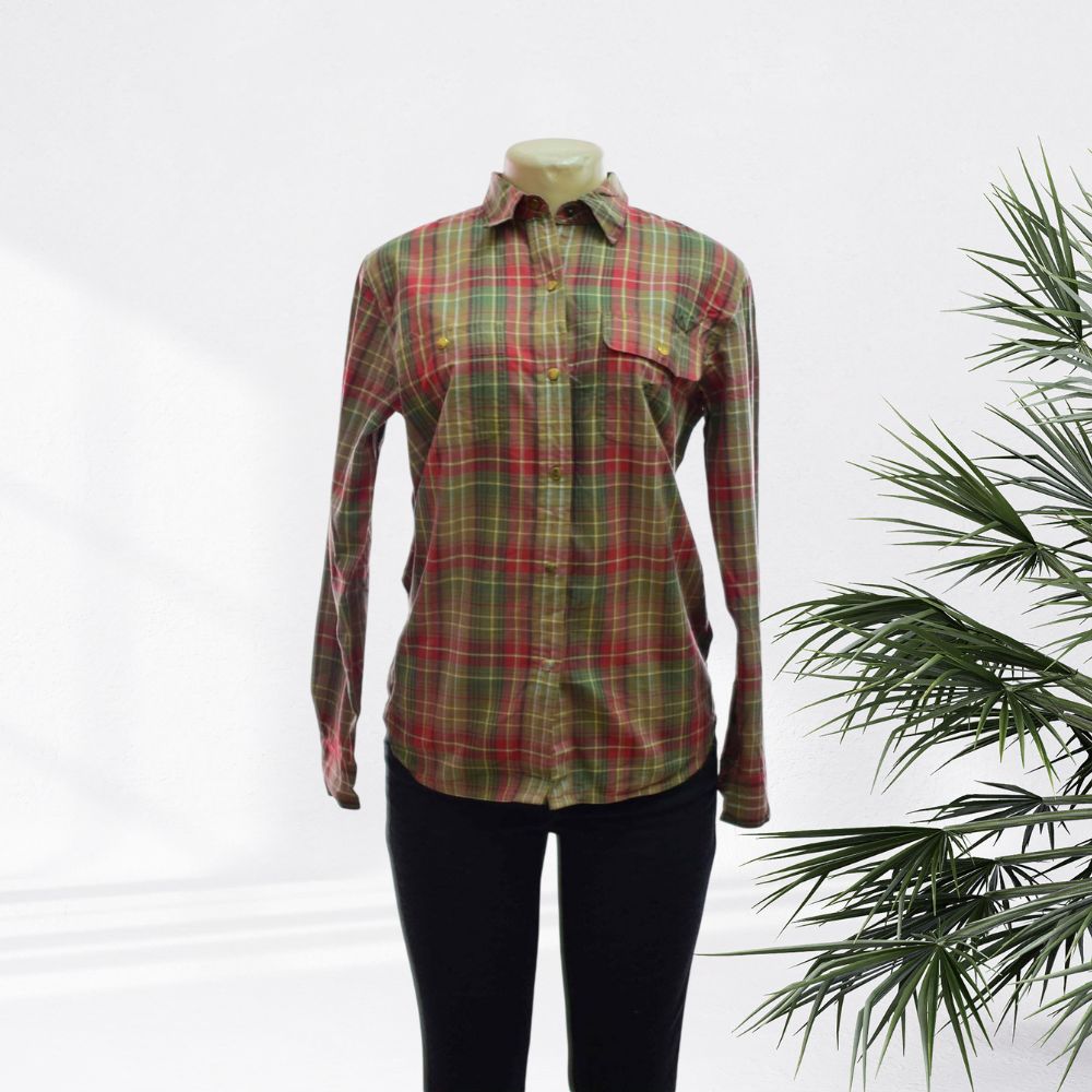 G-A Checkered Denim Blouse Mix - LADIES