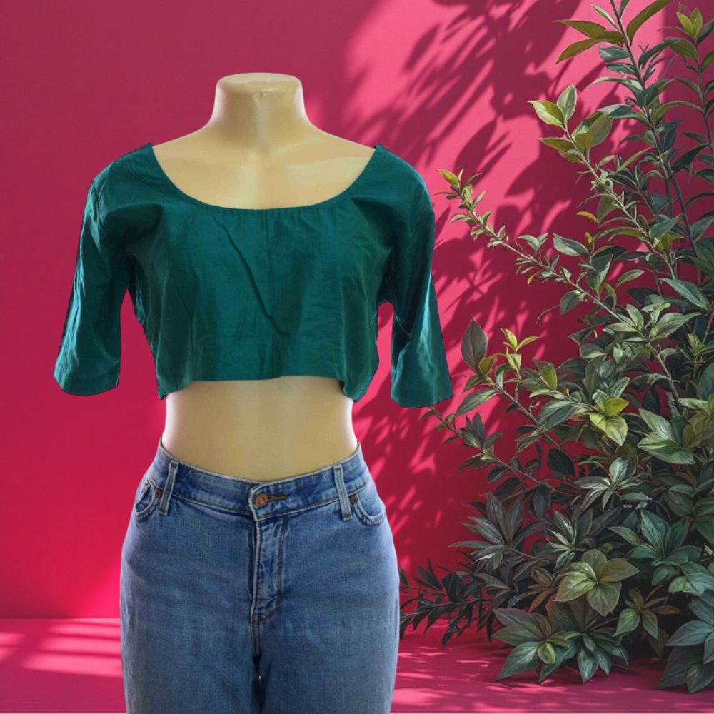 CRM Creme– Women’s Crop Top Blouse