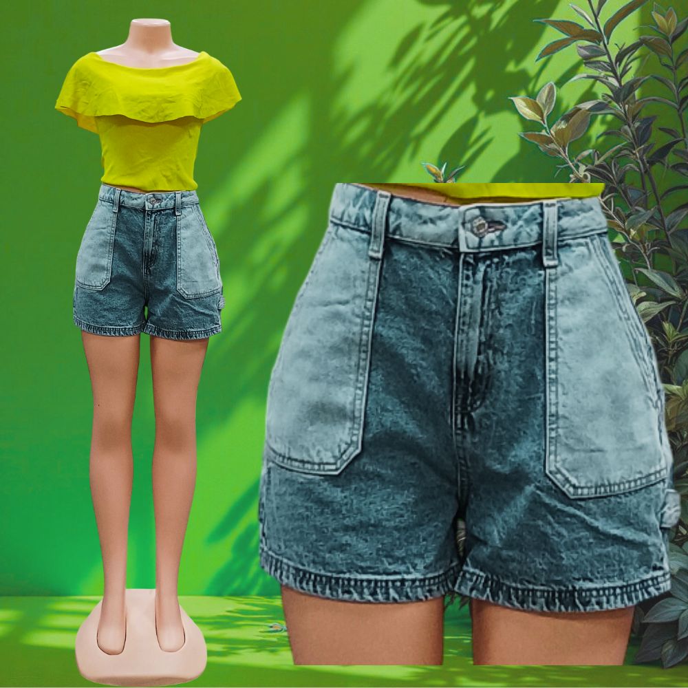 Supercreme Ladies High Waist Sexy Short (All Denim)