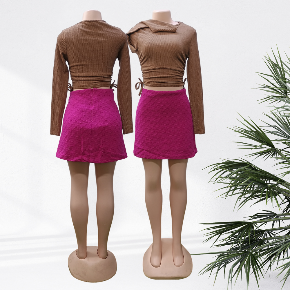 G-A Mini Skirt Winter (Cotton, Tweed Mix) - LADIES