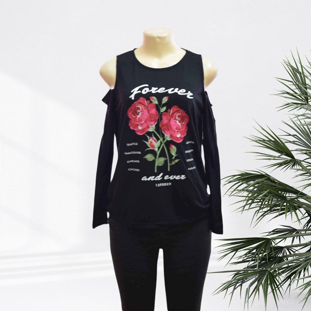 G-A T-Shirt Longsleeve Collar/Roundneck/Fashior - LADIES