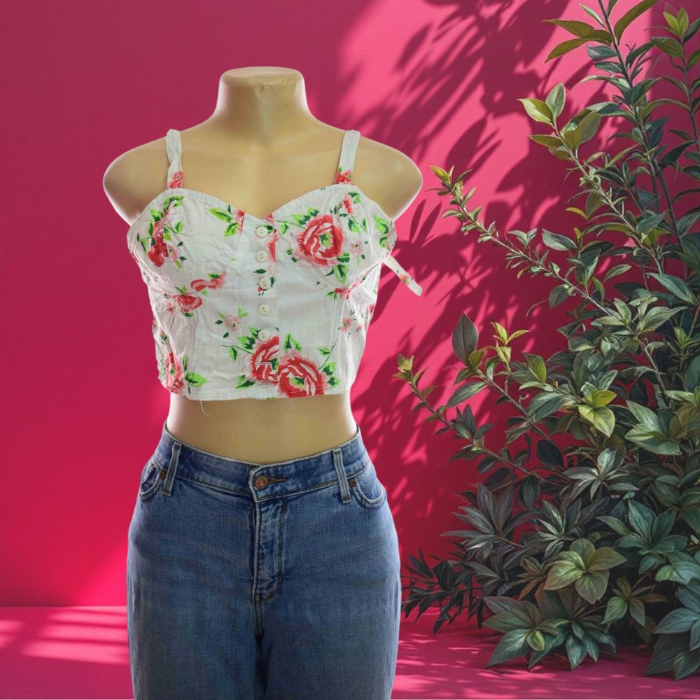 CRM Creme– Women’s Crop Top Blouse
