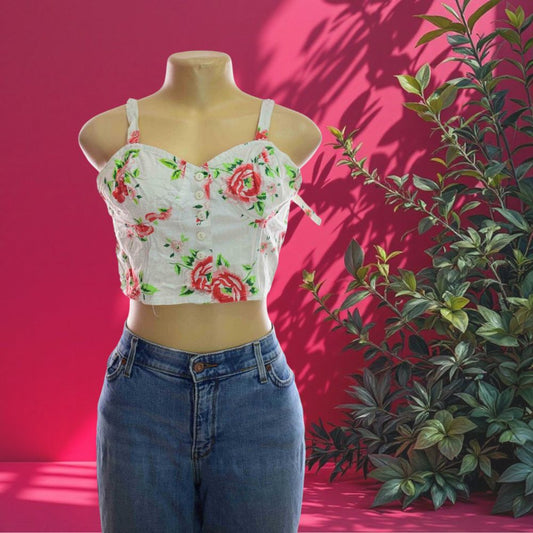 CRM Creme– Women’s Crop Top Blouse