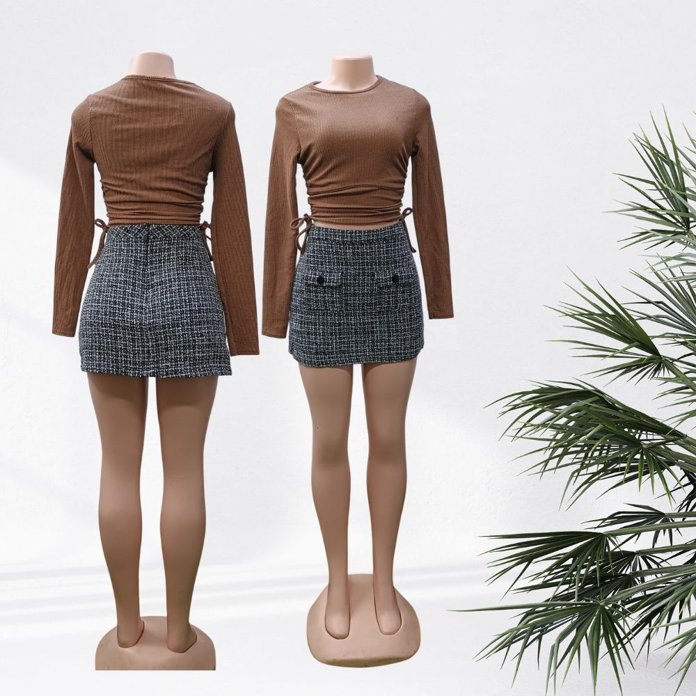 STP  G-A Mini Skirt Tweed (Cotton, Tweed Mix) - LADIES