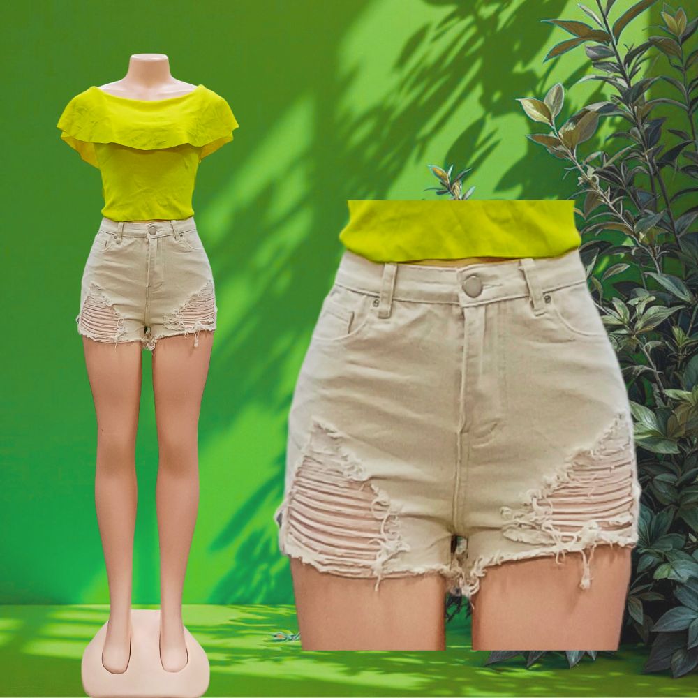 Supercreme Ladies High Waist Sexy Short (All Denim)