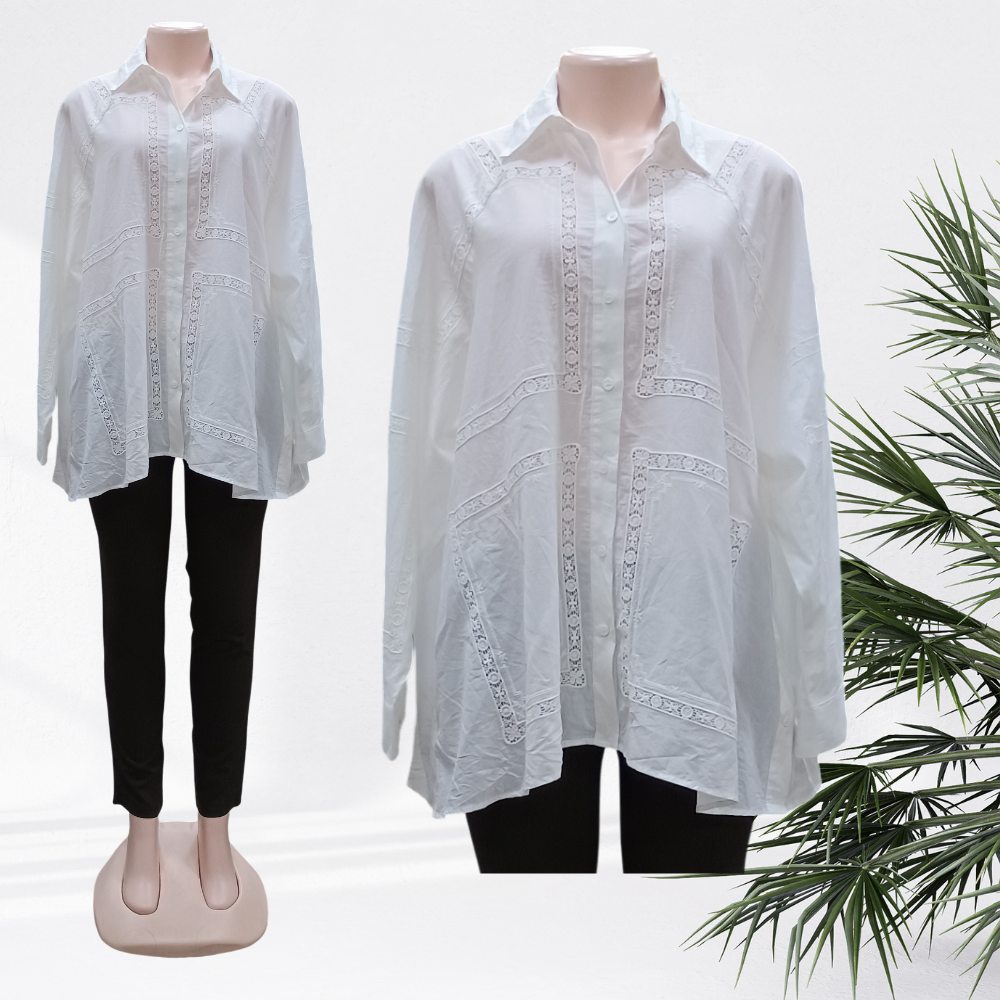 G-A White Cotton Tops - LADIES 40kgs