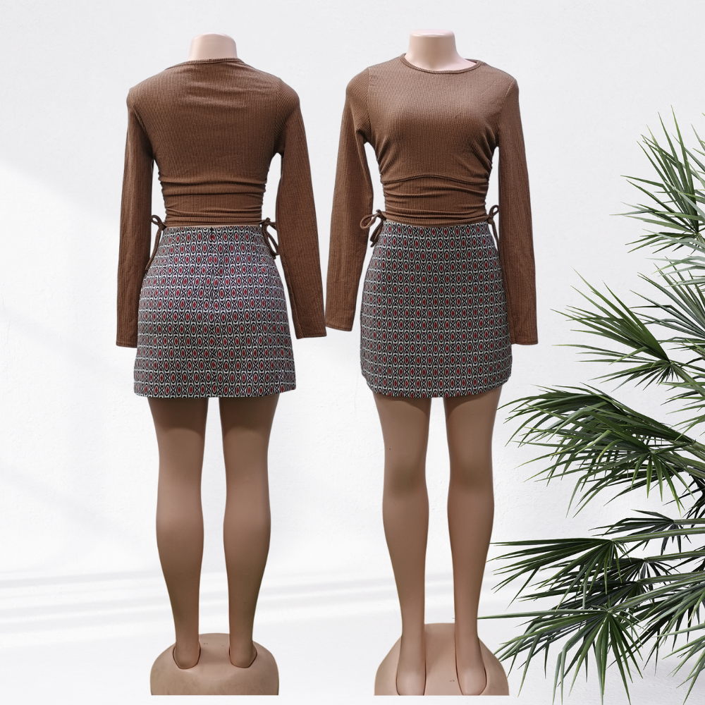 G-A Mini Skirt Winter (Cotton, Tweed Mix) - LADIES