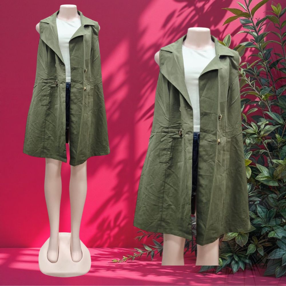 CRM Ladies Sleeveless Long Coat