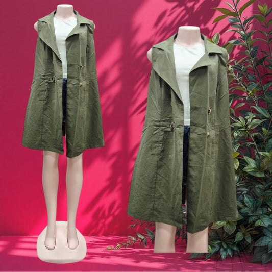 CRM Ladies Sleeveless Long Coat