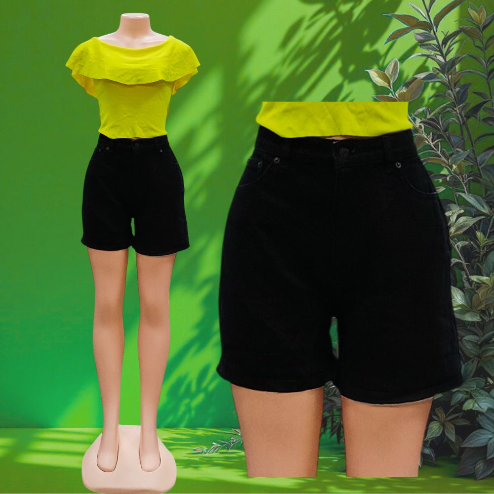 Supercreme Ladies High Waist Sexy Short (All Denim)