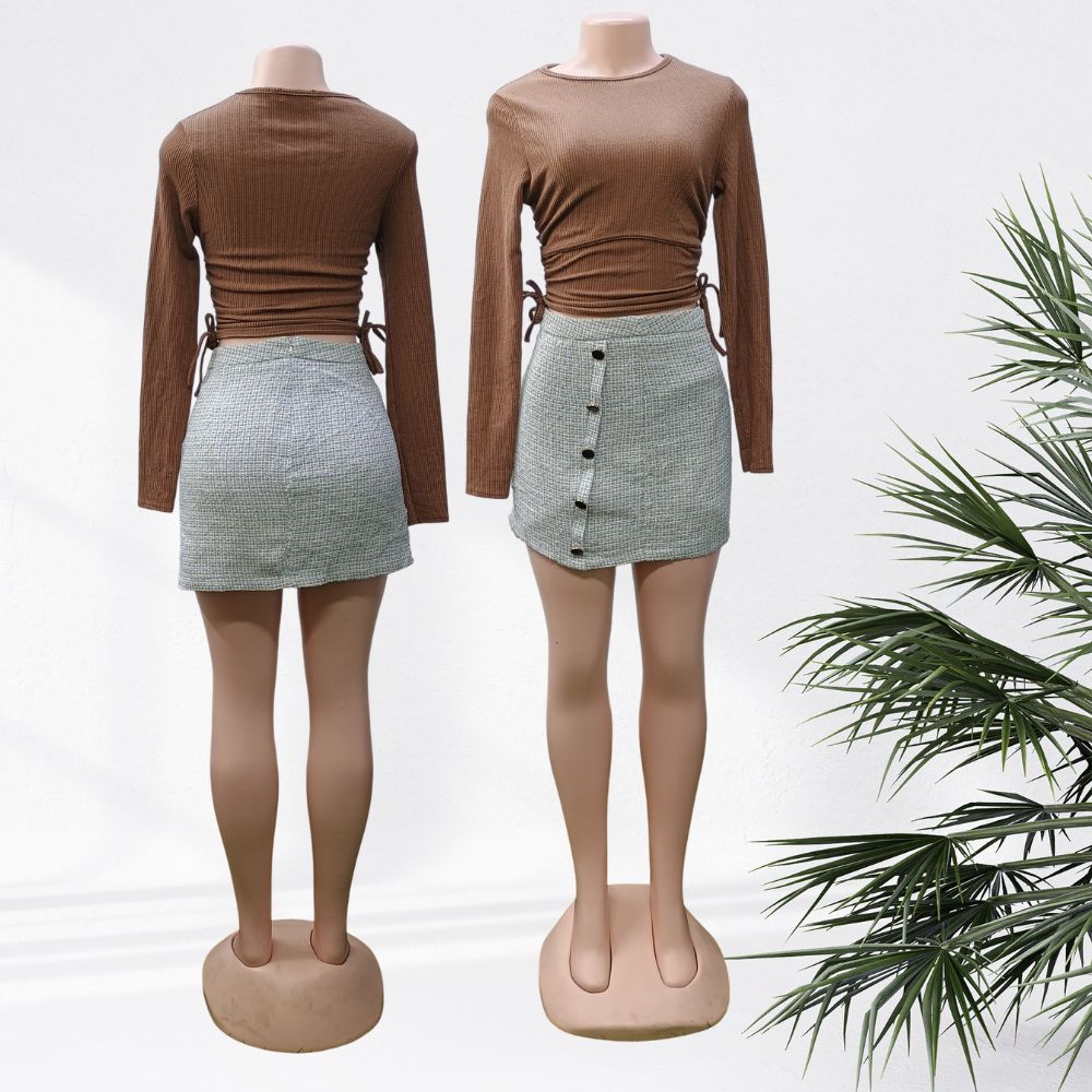 STP  G-A Mini Skirt Tweed (Cotton, Tweed Mix) - LADIES
