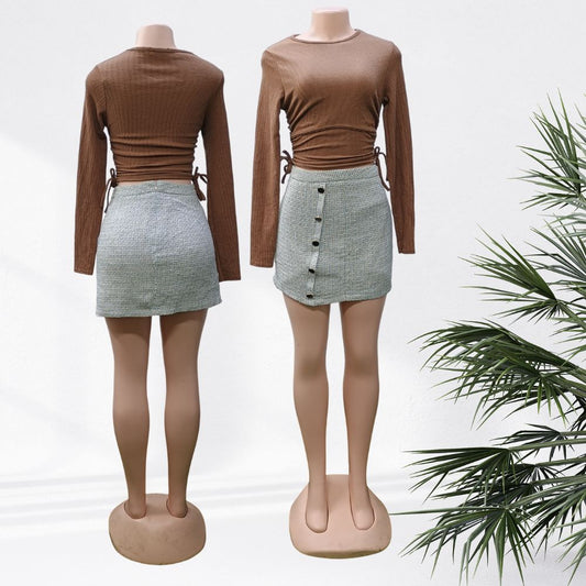 STP  G-A Mini Skirt Winter (Cotton, Tweed Mix) - LADIES