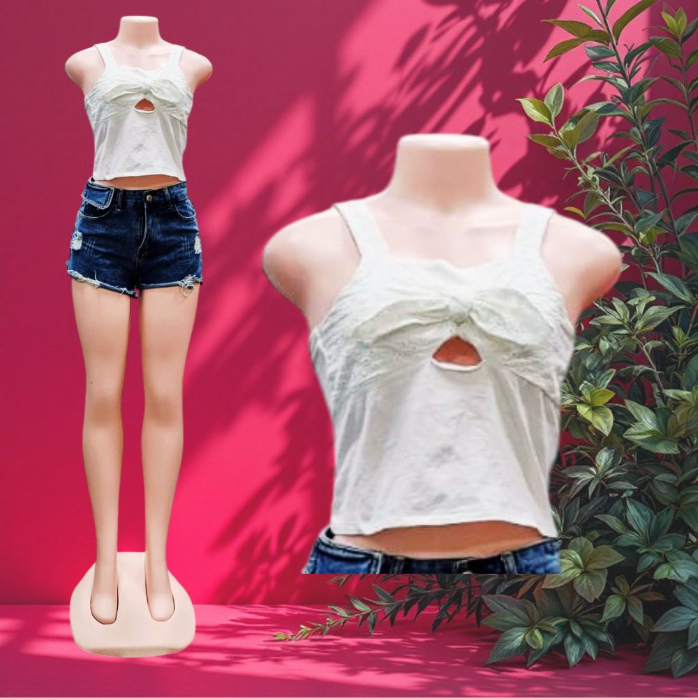 CRM Creme – Women’s Crop Top Tshirt