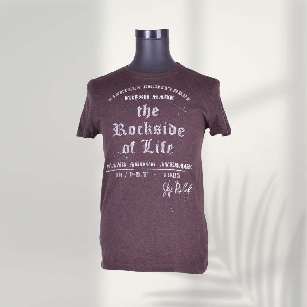 Supercreme Men T-Shirt Shortsleeve Roundneck/Collar