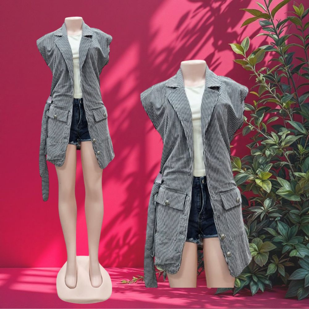 CRM Ladies Sleeveless Long Coat