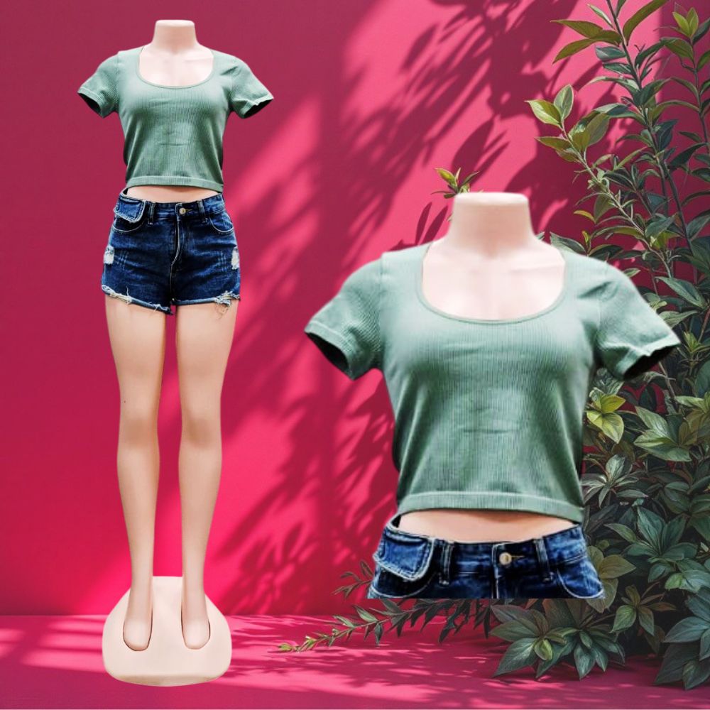 CRM Creme – Women’s Crop Top Tshirt