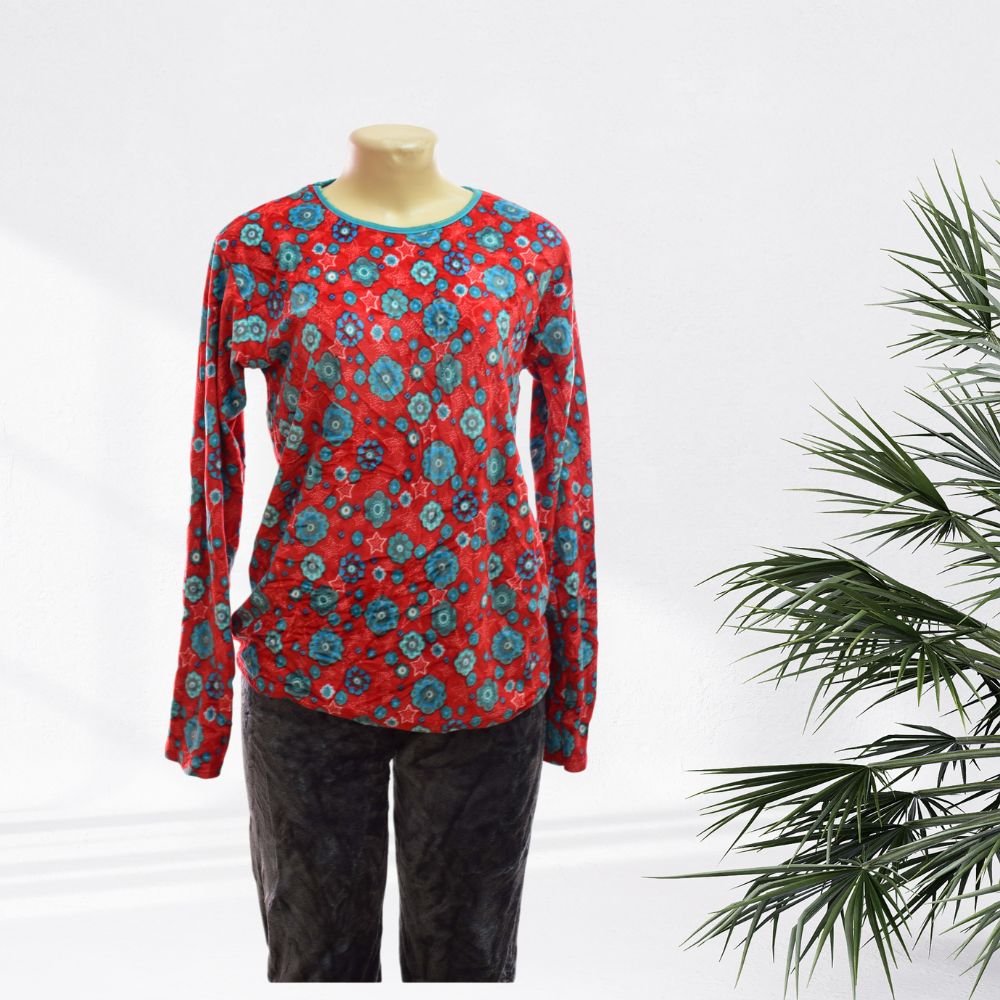 CRM Cotton Pajama Tops+Bottoms Not Set - Ladies
