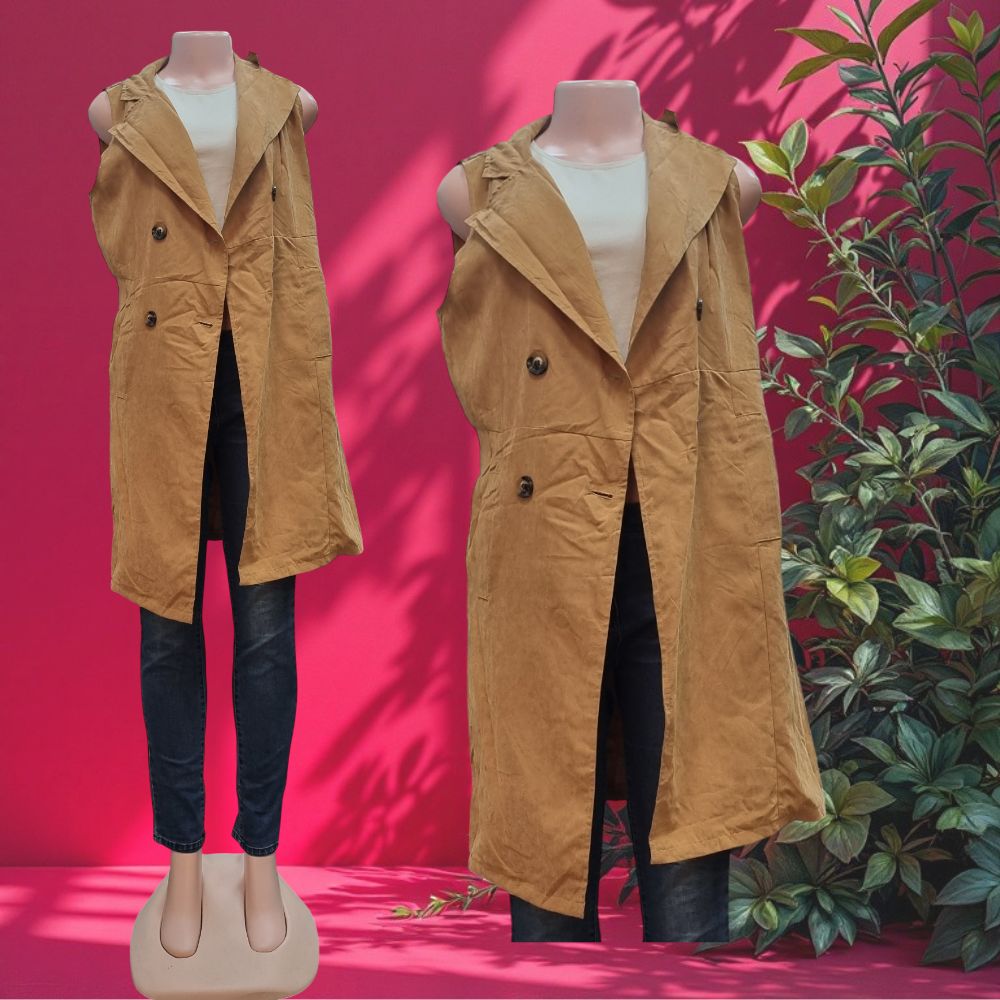 CRM Ladies Sleeveless Long Coat