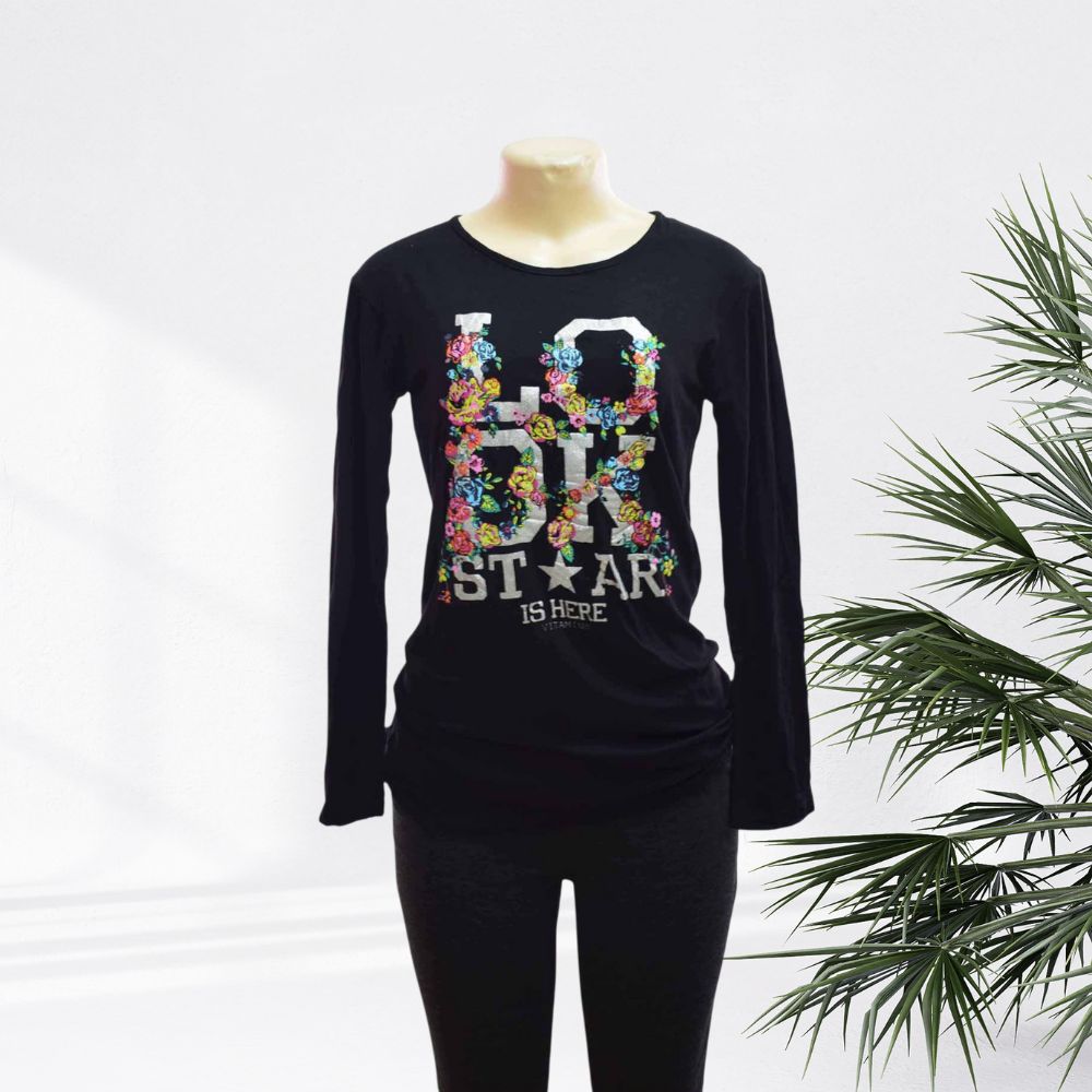 STP  G-A T-Shirt Longsleeve Collar/Roundneck/Fashion- LADIES