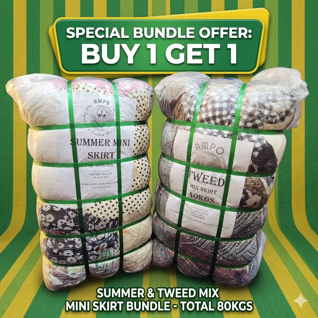 Buy1 Get 1 Mini Skirt Summer & Tweed Mix 40kgs each