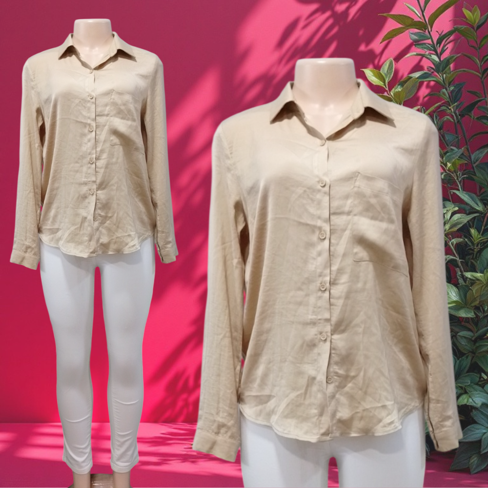 CRM Creme Poly Silk Cotton Blouse 40kgs