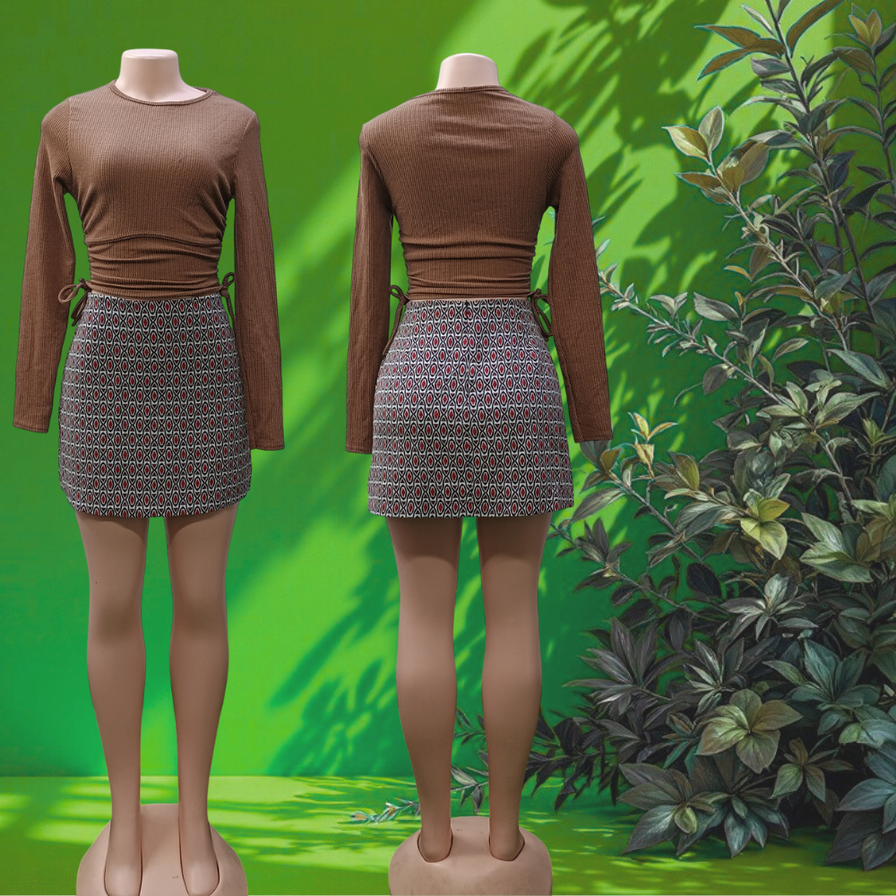 Supercreme Ladies Tweed Skirt (Mix Tweed, Wool Mini Skirt) 130pcs FSF